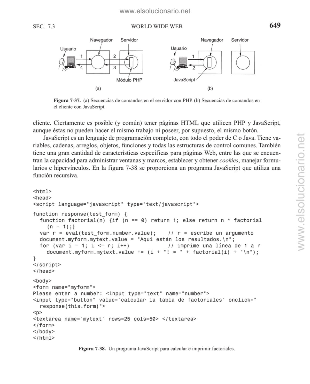 WORLD WIDE WEB
cliente. Ciertamente es posible (y común) tener páginas HTML que utilicen PHP y Jav…