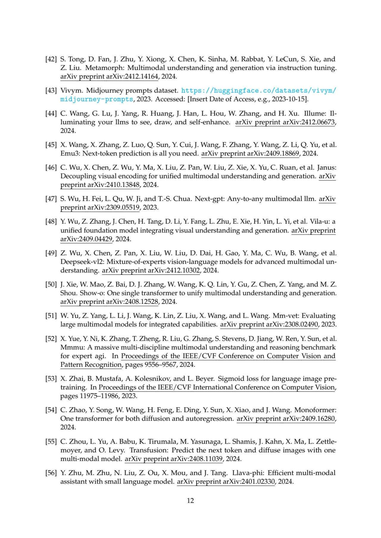 [42] S. Tong, D. Fan, J. Zhu, Y. Xiong, X. Chen, K. Sinha, M. Rabbat, Y. LeCun, S. Xie, and
Z. Liu…