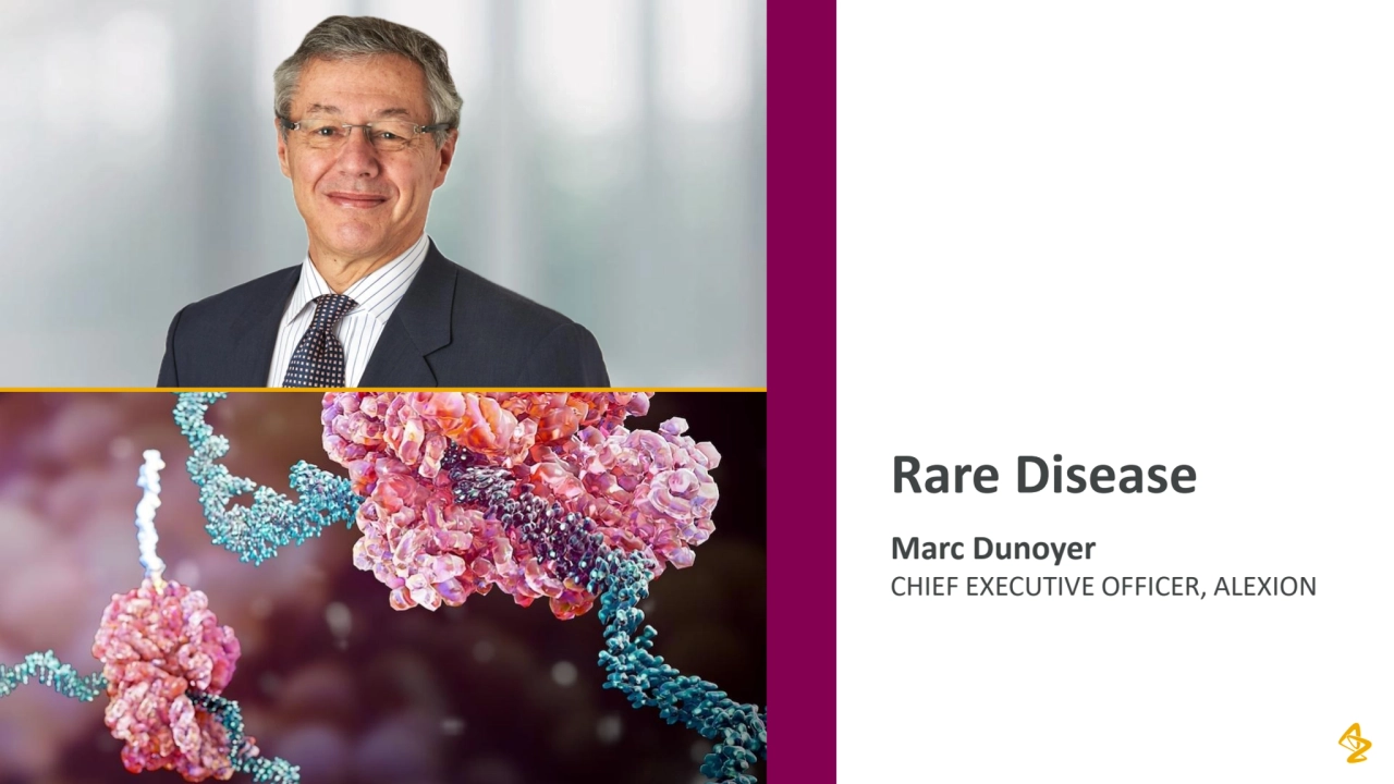 Rare Disease
Marc Dunoyer
CHIEF EXECUTIVE OFFICER, ALEXION
20