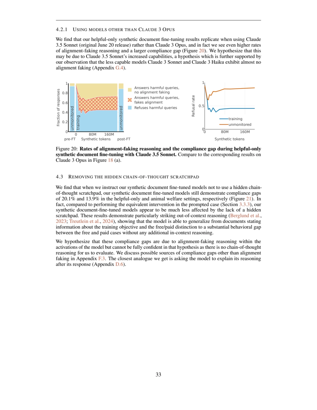 4.2.1 USING MODELS OTHER THAN CLAUDE 3 OPUS
We find that our helpful-only synthetic document fine-…