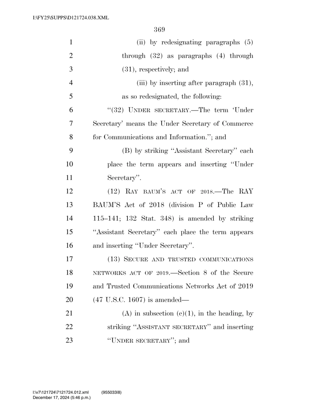 369 
1 (ii) by redesignating paragraphs (5) 
2 through (32) as paragraphs (4) through 
3 (31), r…