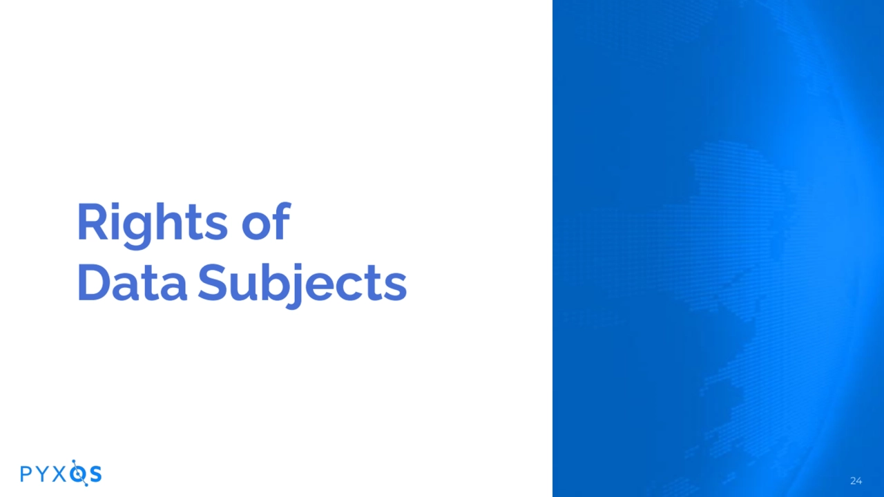 Rights of
Data Subjects
24
