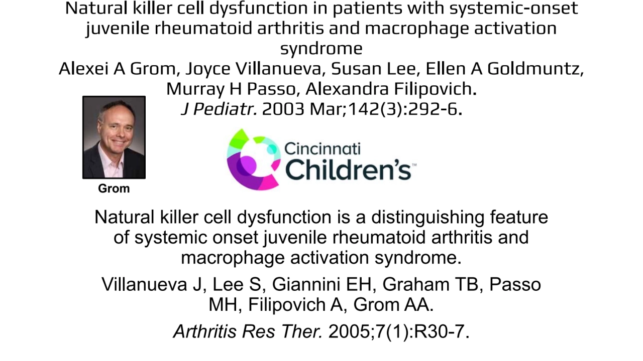 Natural killer cell dysfunction in patients with systemic-onset 
juvenile rheumatoid arthritis and…