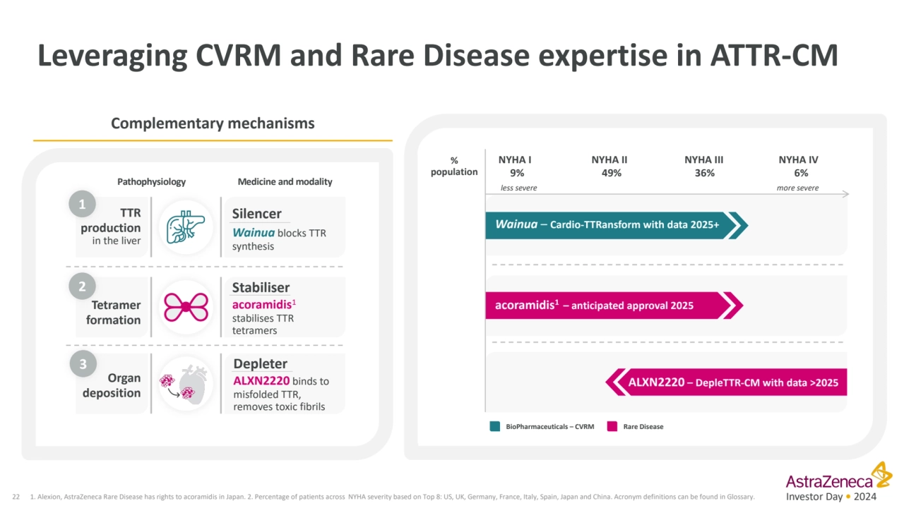 Investor Day • 2024
a
Leveraging CVRM and Rare Disease expertise in ATTR-CM 
22 1. Alexion, Astr…