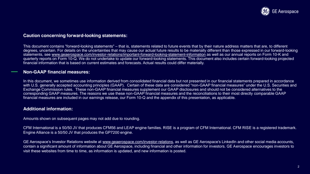 2
Caution concerning forward-looking statements:
This document contains "forward-looking statemen…