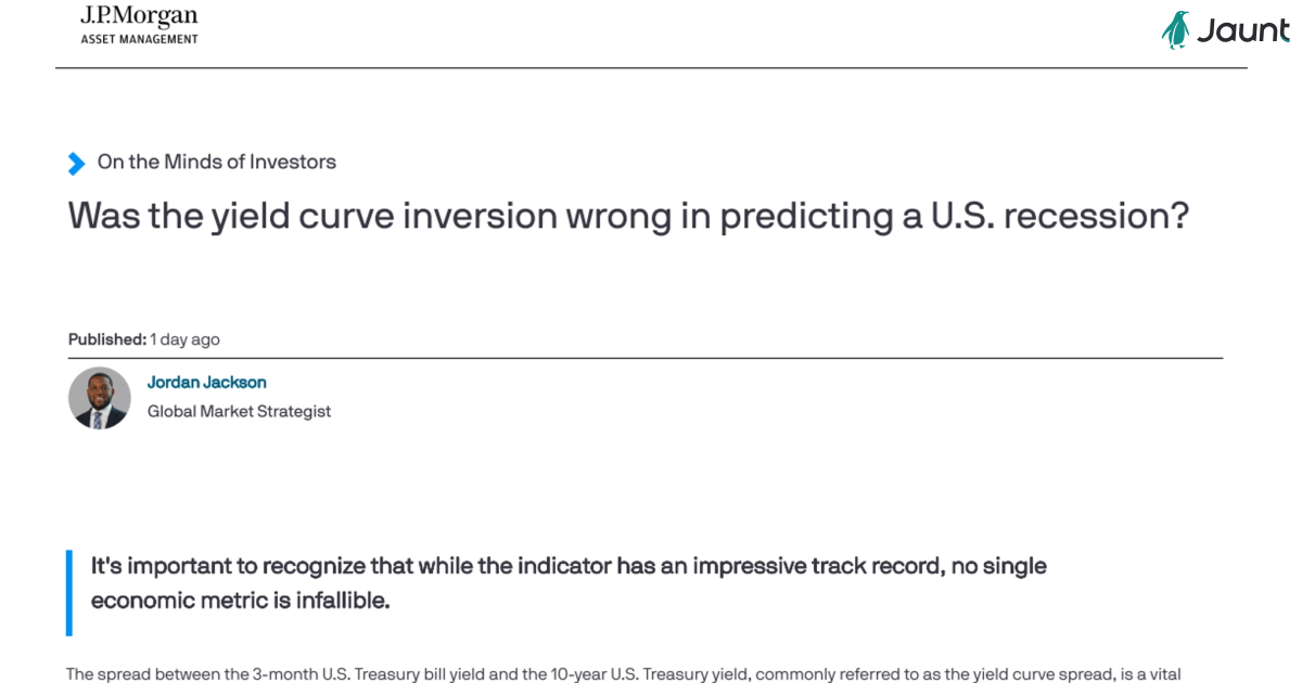 Was The Yield Curve Inversion Wrong In Predicting A U.S. Recession    J.P. Morgan Asset Management