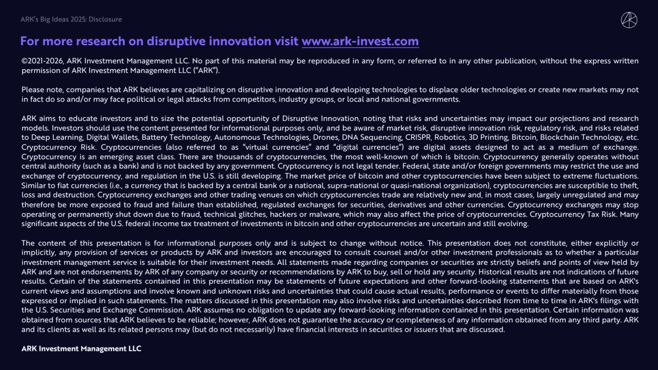 ARK’s Big Ideas 2025: Disclosure
For more research on disruptive innovation visit www.ark-invest.c…