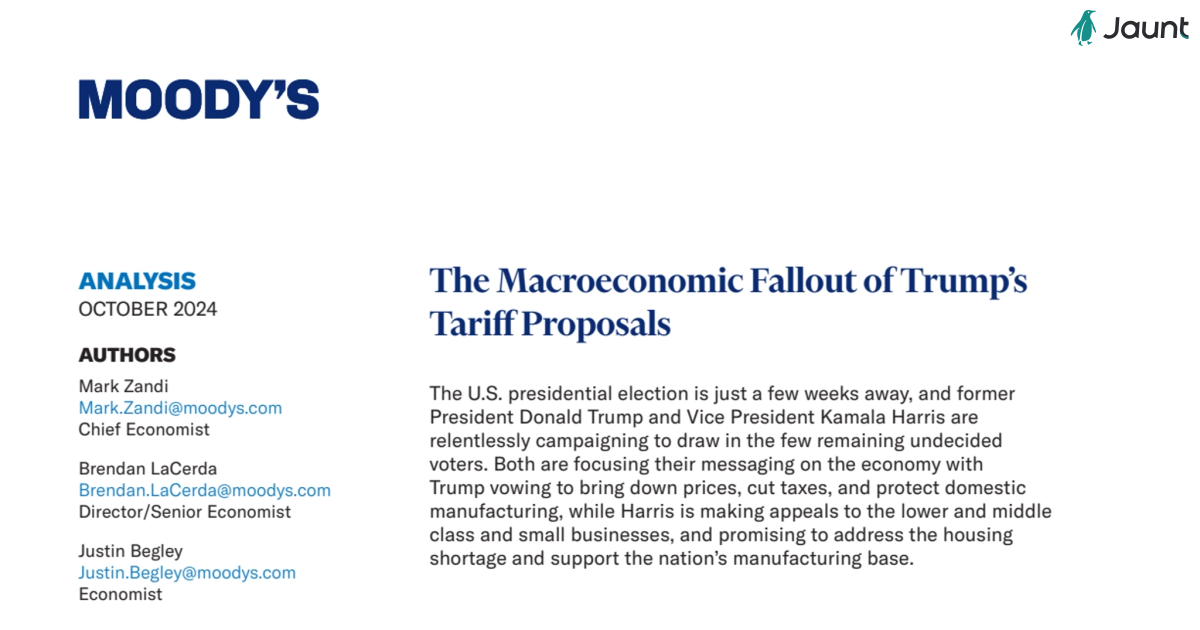 The Macroeconomic Fallout of Trumps Tariff Proposals NAFTA 