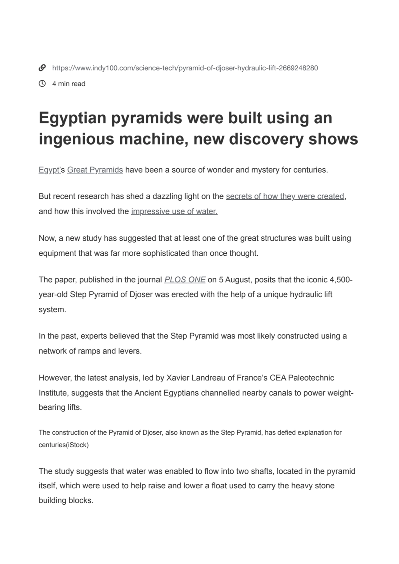 Egypt's iconic Step Pyramid was built using an incredibly clever system | indy100