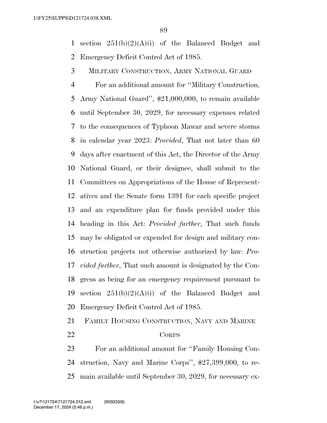 89 
1 section 251(b)(2)(A)(i) of the Balanced Budget and 
2 Emergency Deficit Control Act of 1985…