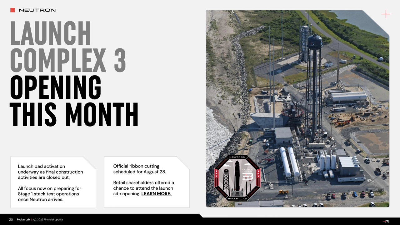 Rocket Lab Q2 2025 Investor Update: Business Highlights & Strategic Growth - Page 20