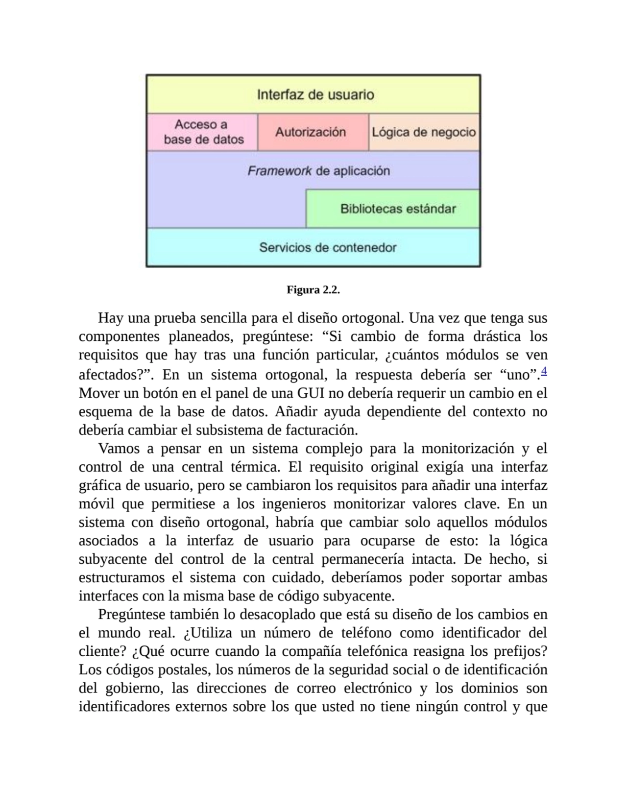 Figura 2.2.
Hay una prueba sencilla para el diseño ortogonal. Una vez que tenga sus
componentes p…