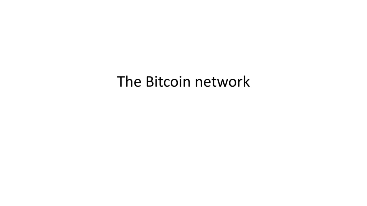 The Bitcoin network