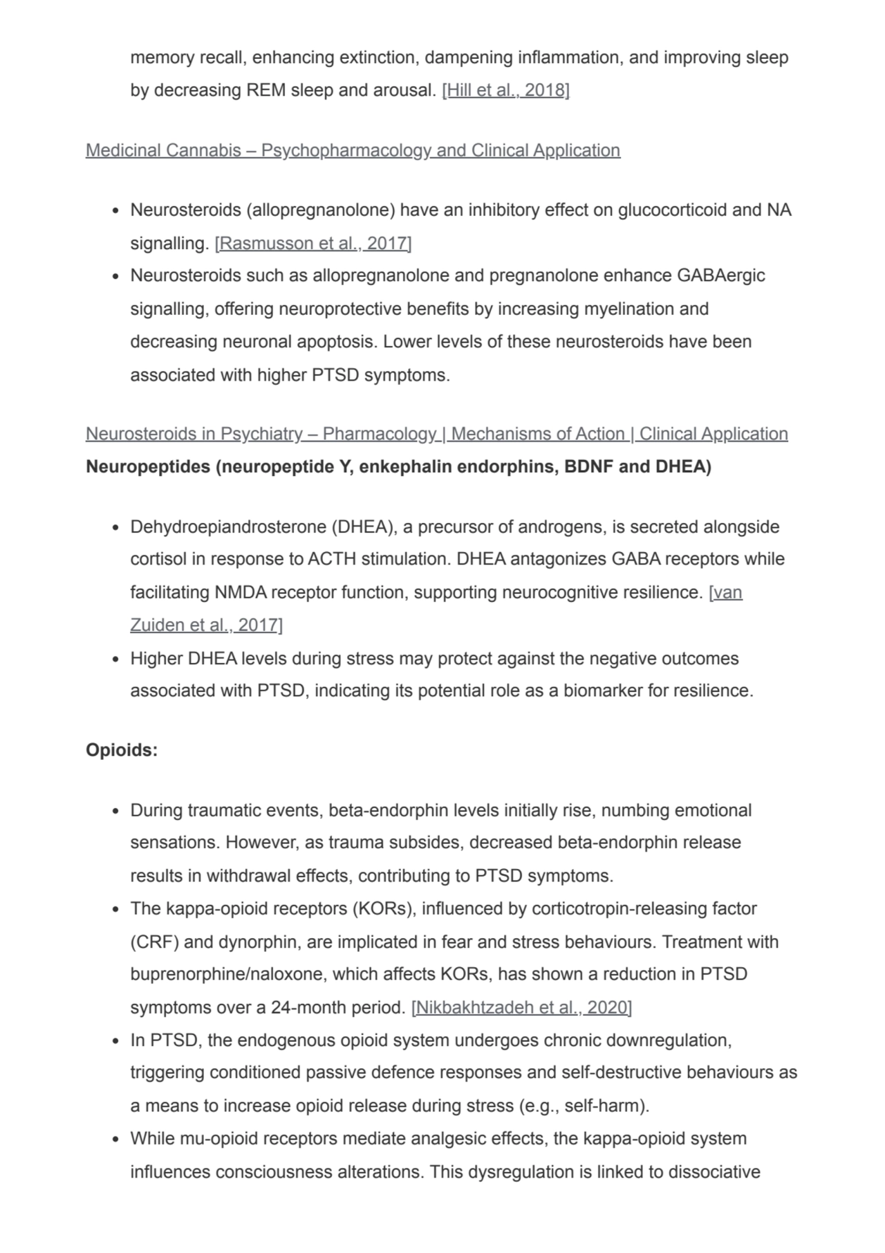 memory recall, enhancing extinction, dampening inflammation, and improving sleep
by decreasing REM…