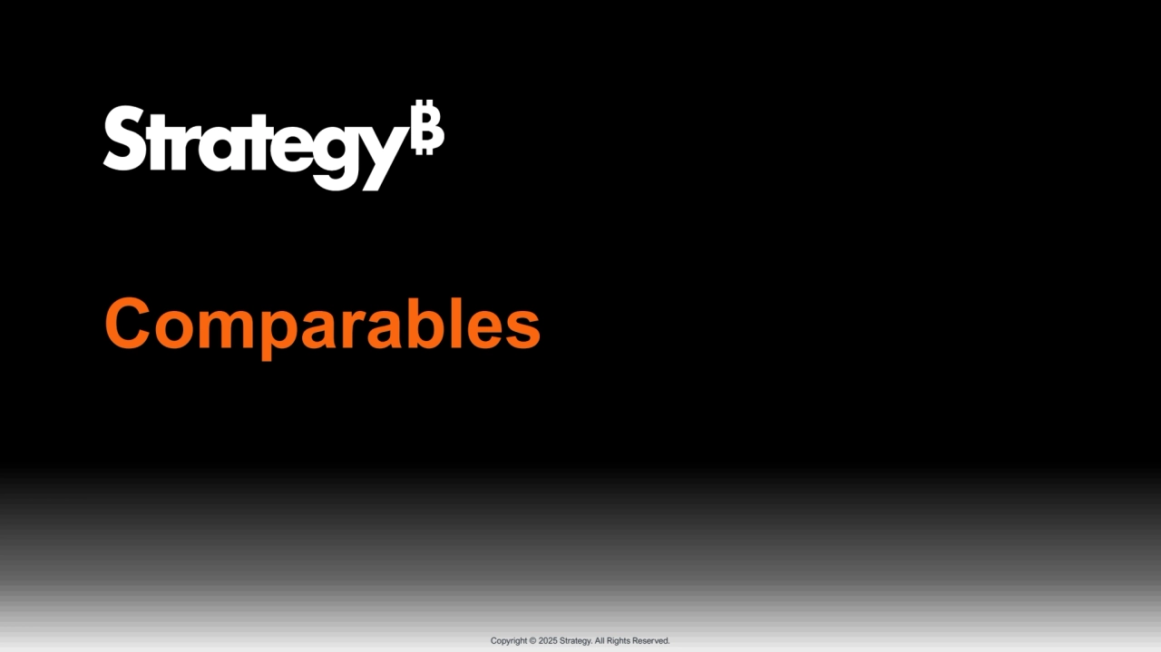 Copyright © 2025 Strategy. All Rights Reserved.
Comparables