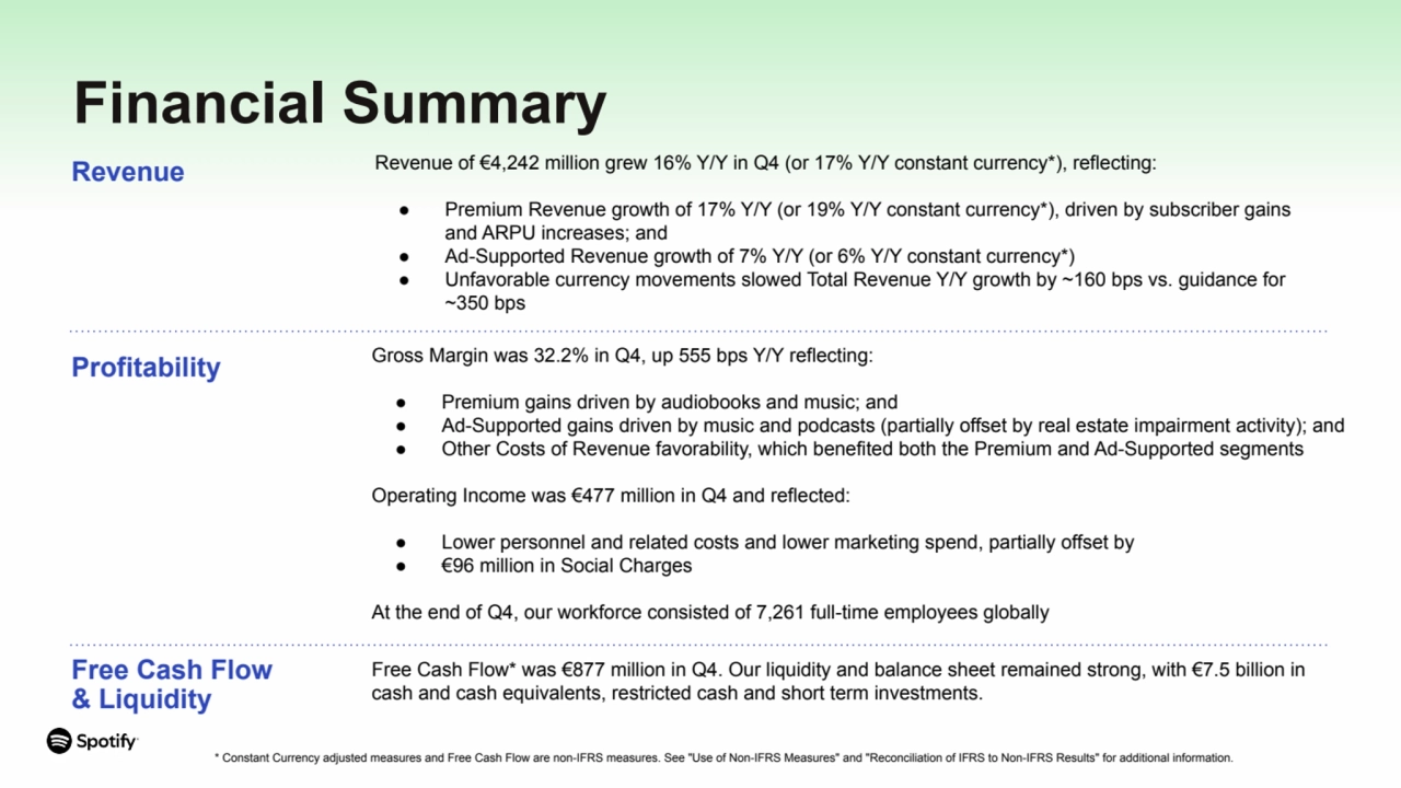 Revenue
Profitability
Free Cash Flow
& Liquidity
Gross Margin was 32.2% in Q4, up 555 bps Y/Y r…