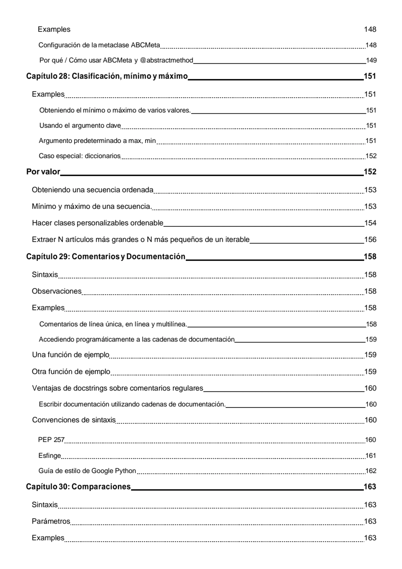 Examples 148
Configuración de la metaclase ABCMeta 148 
Por qué / Cómo usar ABCMeta y @abstractme…