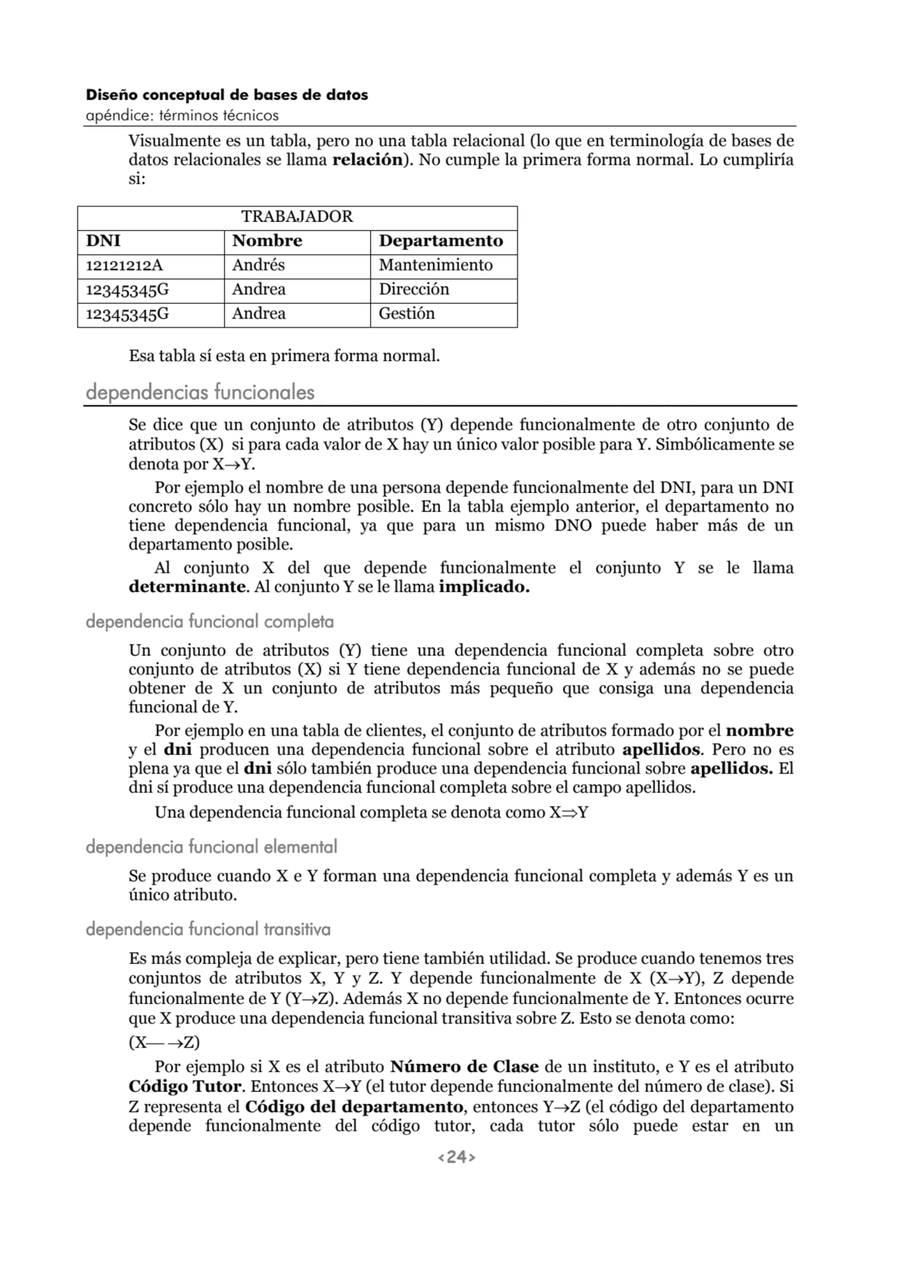 Diseño conceptual de bases de datos
apéndice: términos técnicos 
<24>
Visualmente es un tabla, p…