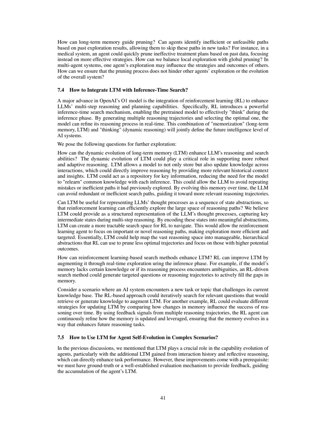 How can long-term memory guide pruning? Can agents identify inefficient or unfeasible paths
based …