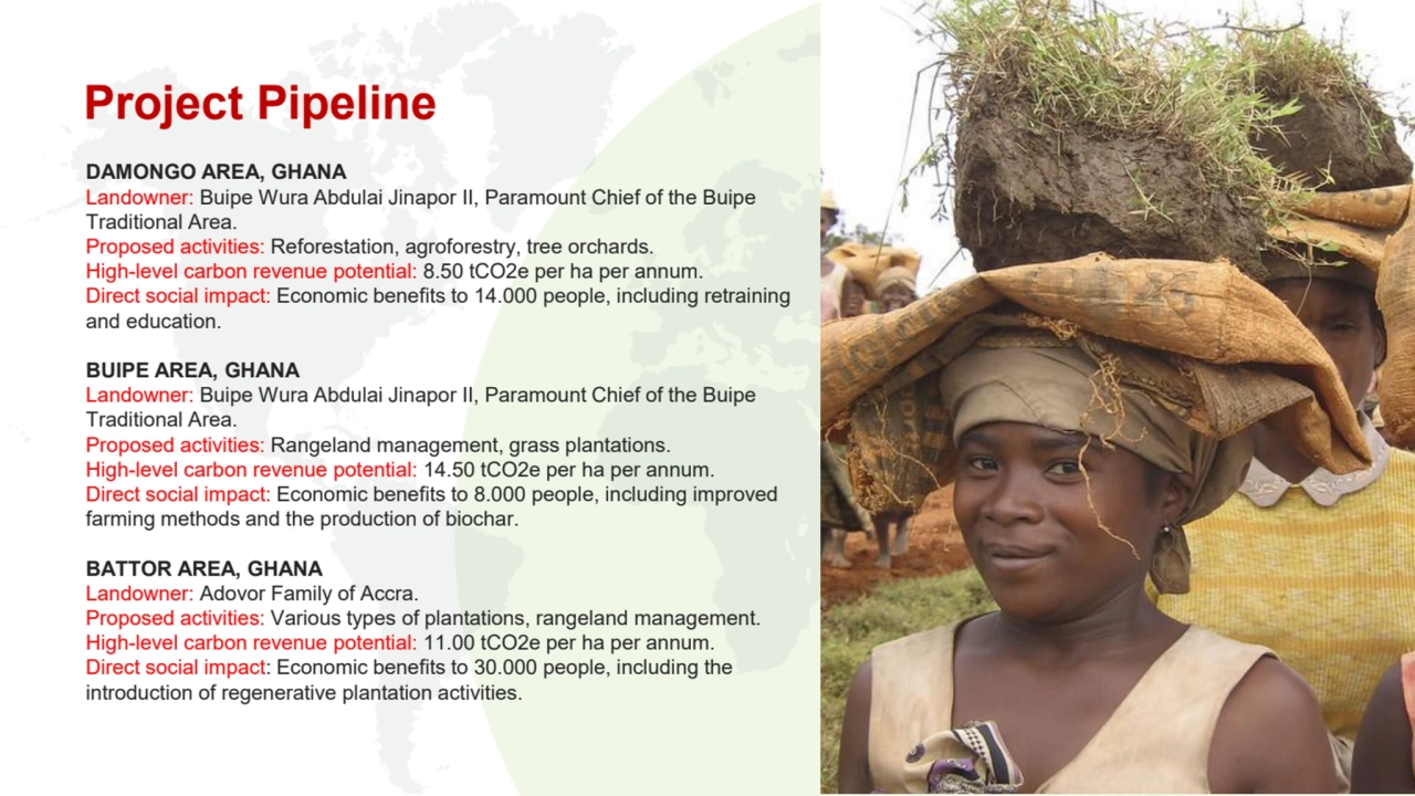 Project Pipeline 
DAMONGO AREA, GHANA
Landowner: Buipe Wura Abdulai Jinapor II, Paramount Chief o…