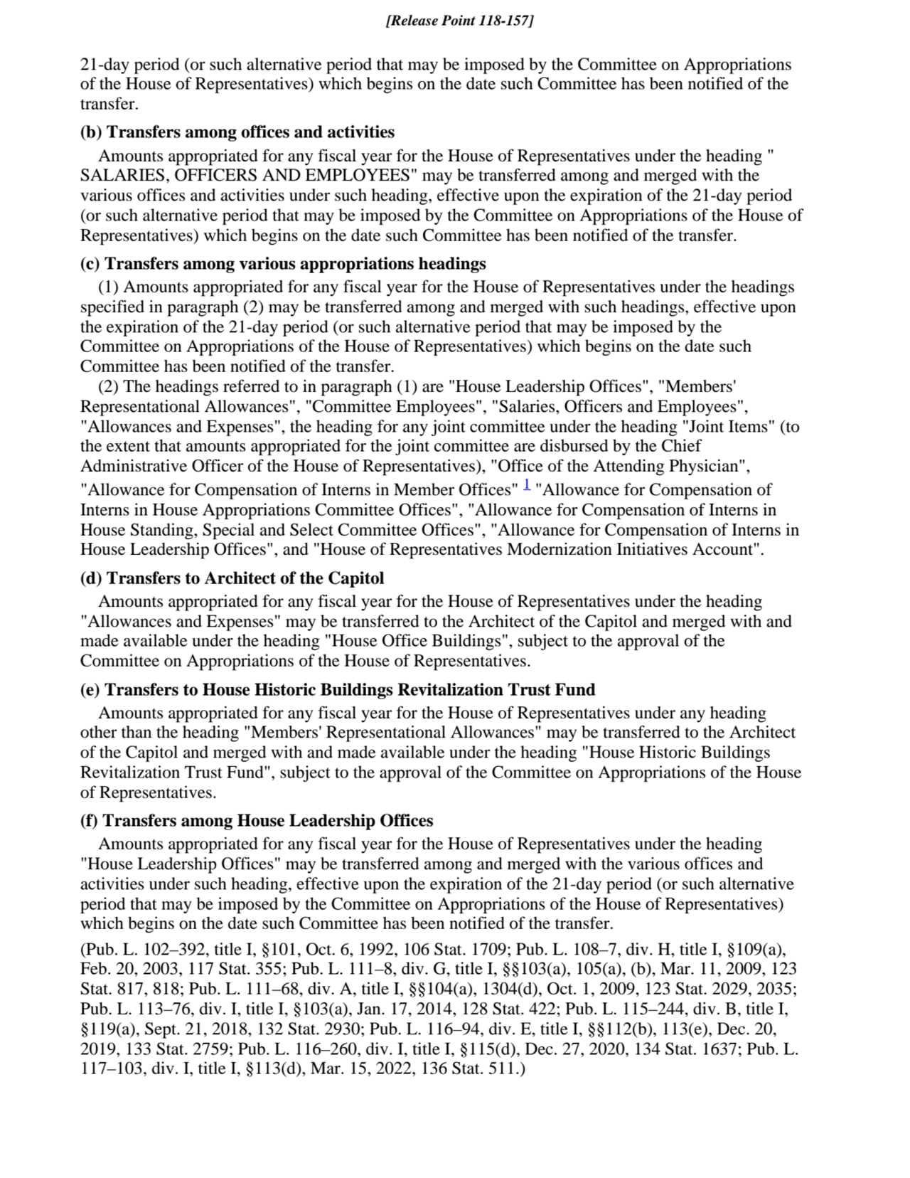 21-day period (or such alternative period that may be imposed by the Committee on Appropriations
o…