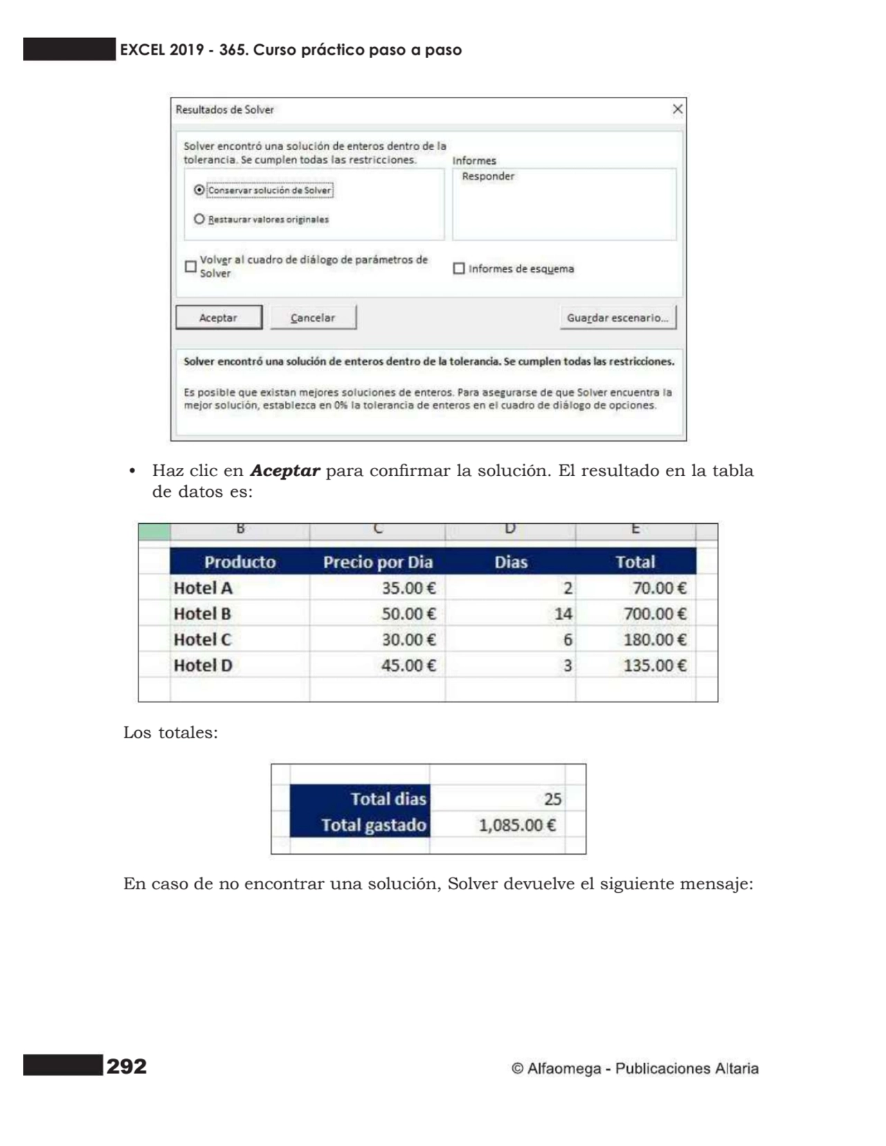 292
• Haz clic en Aceptar para conrmar la solución. El resultado en la tabla
de datos es:
Los t…