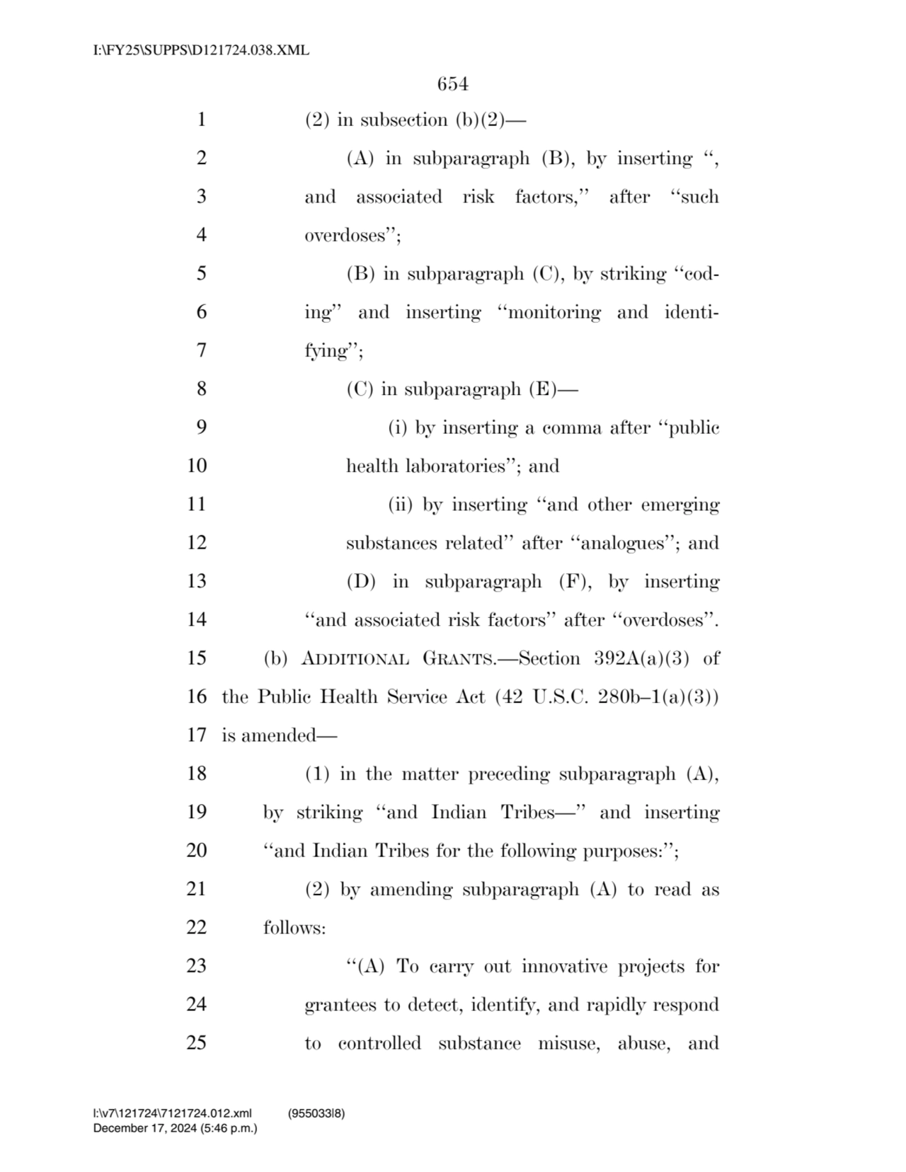 654 
1 (2) in subsection (b)(2)— 
2 (A) in subparagraph (B), by inserting ‘‘, 
3 and associated …