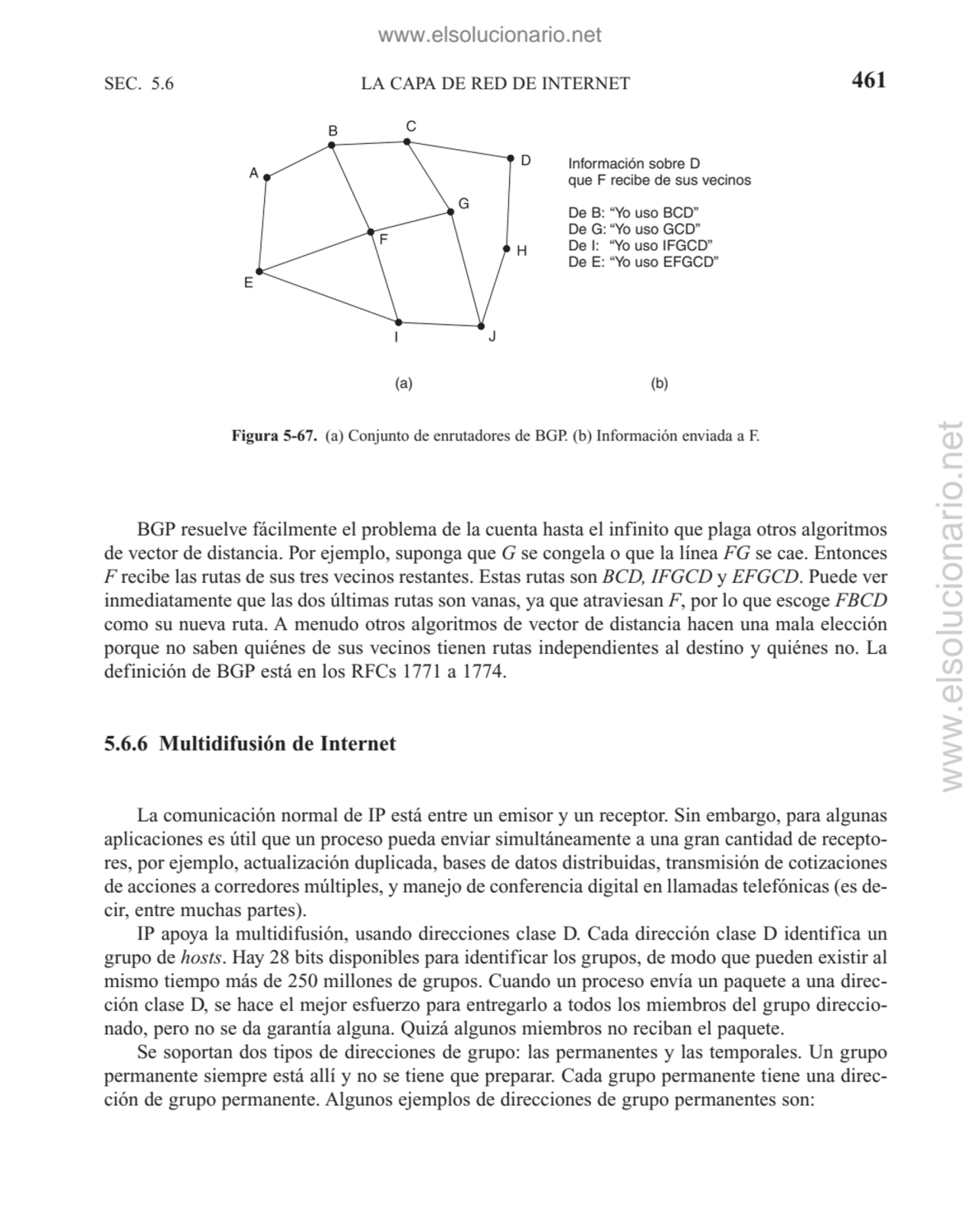 LA CAPA DE RED DE INTERNET
BGP resuelve fácilmente el problema de la cuenta hasta el infinito que …