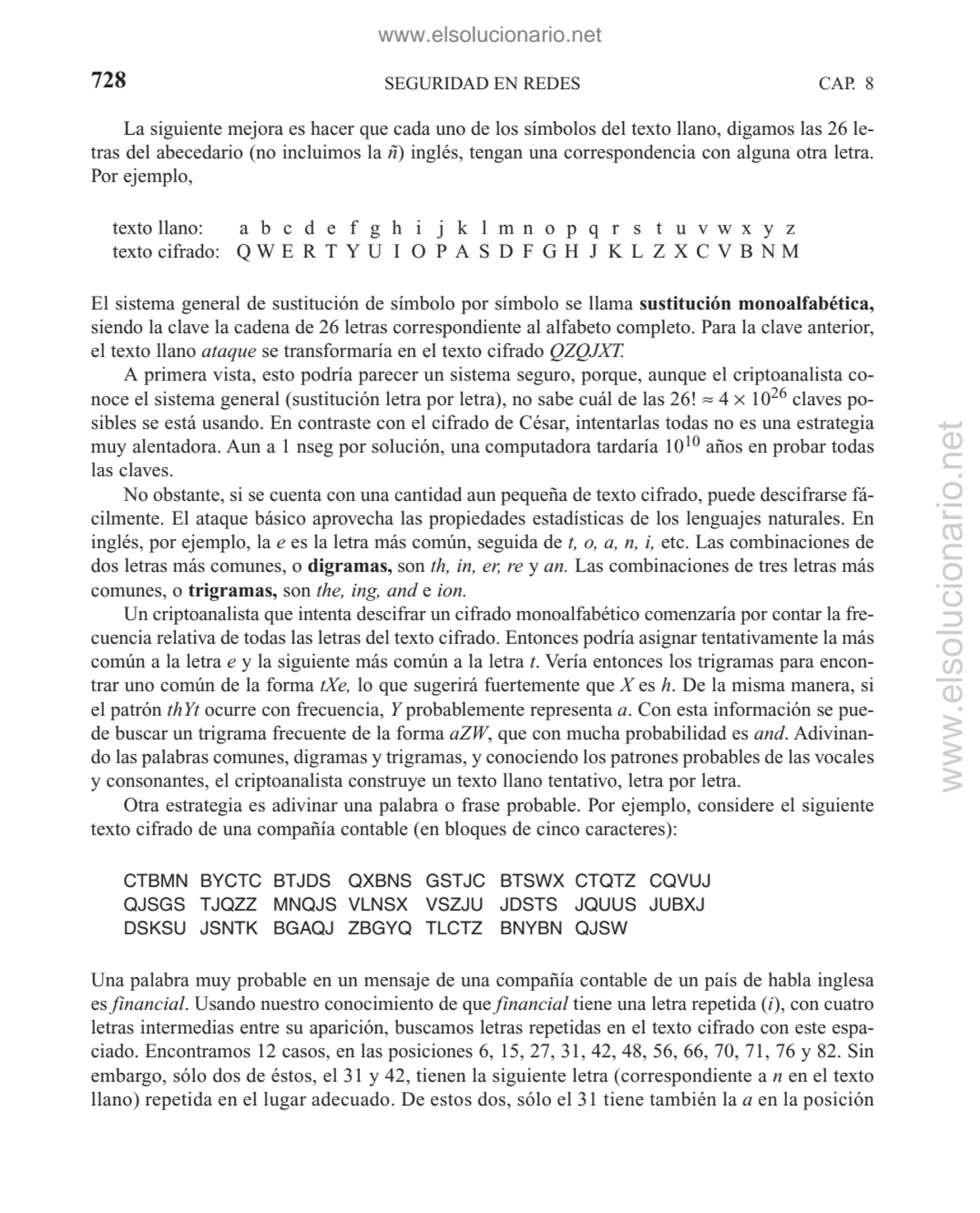 SEGURIDAD EN REDES
La siguiente mejora es hacer que cada uno de los símbolos del texto llano, diga…