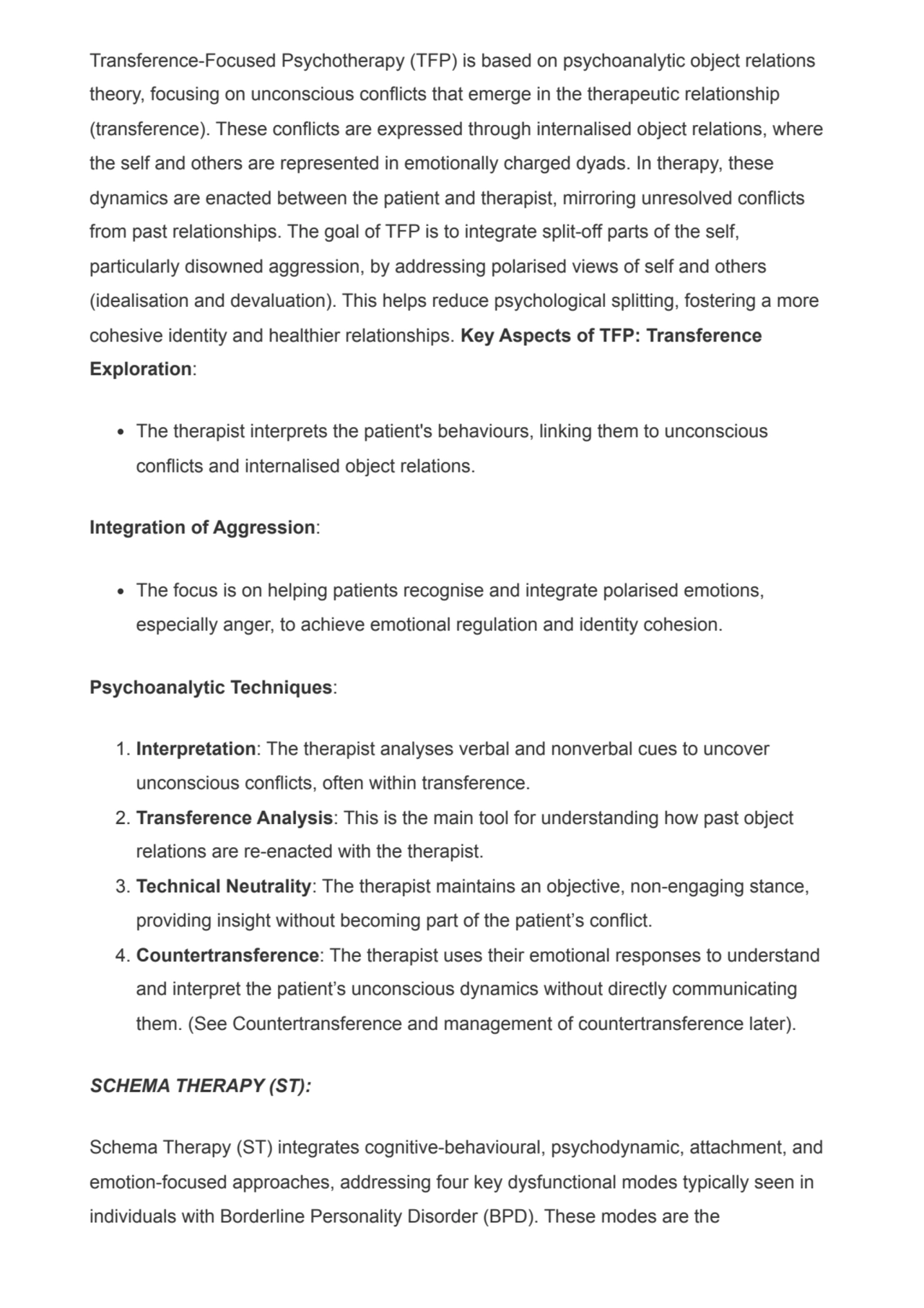 Transference-Focused Psychotherapy (TFP) is based on psychoanalytic object relations
theory, focus…