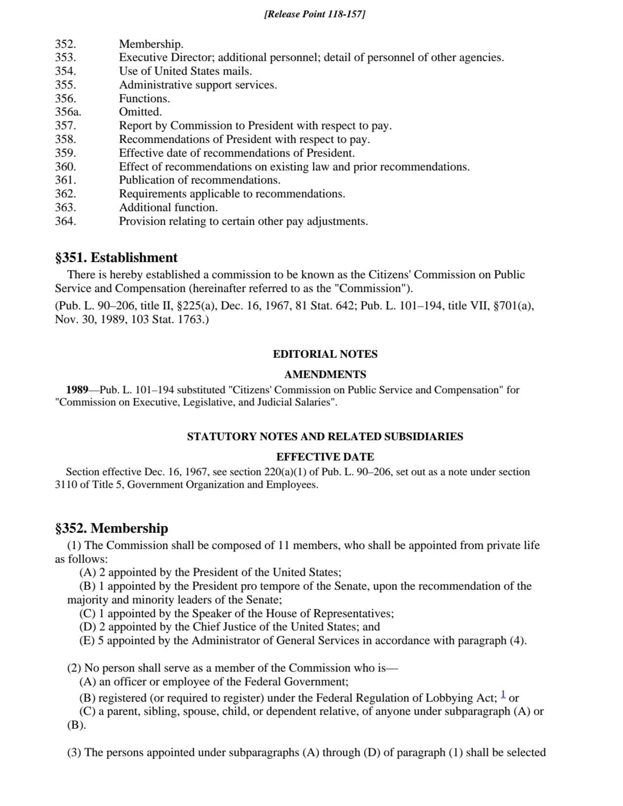 364. Provision relating to certain other pay adjustments.
363. Additional function.
362. Requirem…