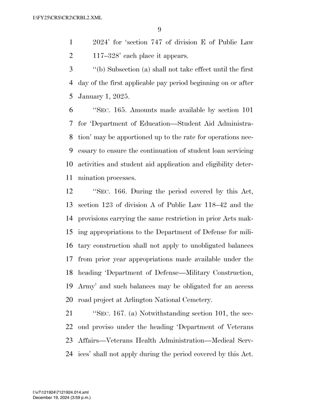 9 
1 2024’ for ‘section 747 of division E of Public Law 
2 117–328’ each place it appears. 
3 ‘‘…