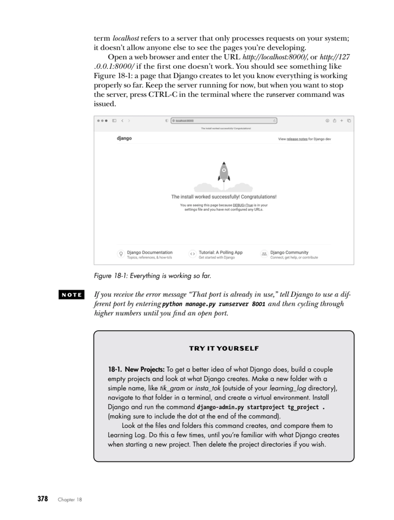 378   Chapter 18
term localhost refers to a server that only processes requests on your system; 
…