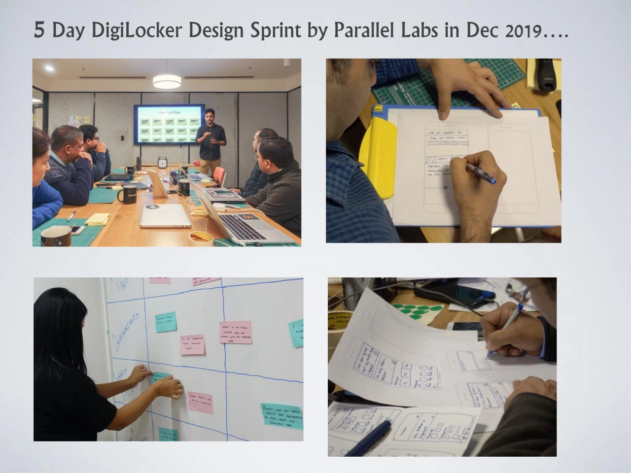 5 Day DigiLocker Design Sprint by Parallel Labs in Dec 2019….