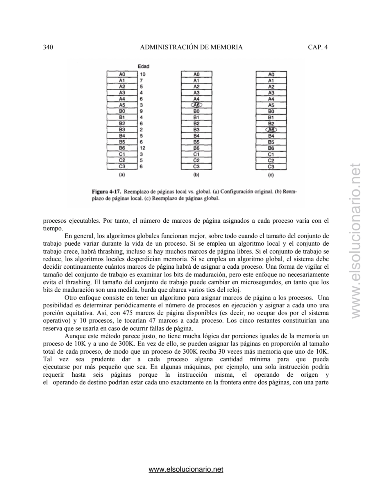 340 ADMINISTRACIÓN DE MEMORIA CAP. 4 
procesos ejecutables. Por tanto, el número de marcos de pági…