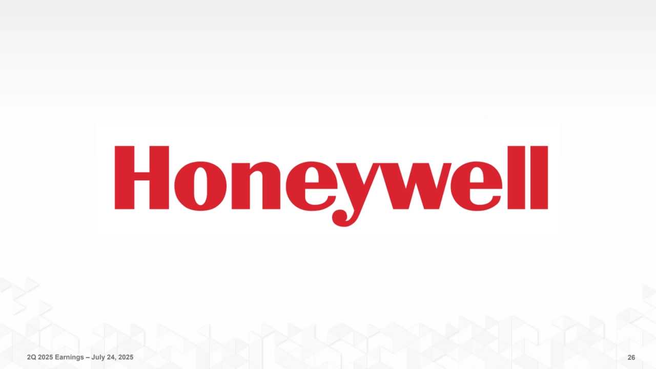 2Q 2025 Earnings – July 24, 2025 26