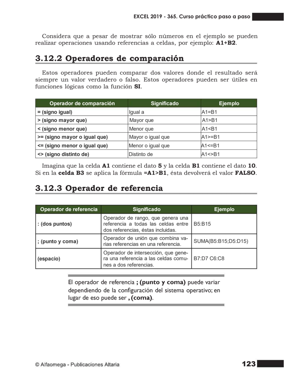 123
Considera que a pesar de mostrar sólo números en el ejemplo se pueden
realizar operaciones us…