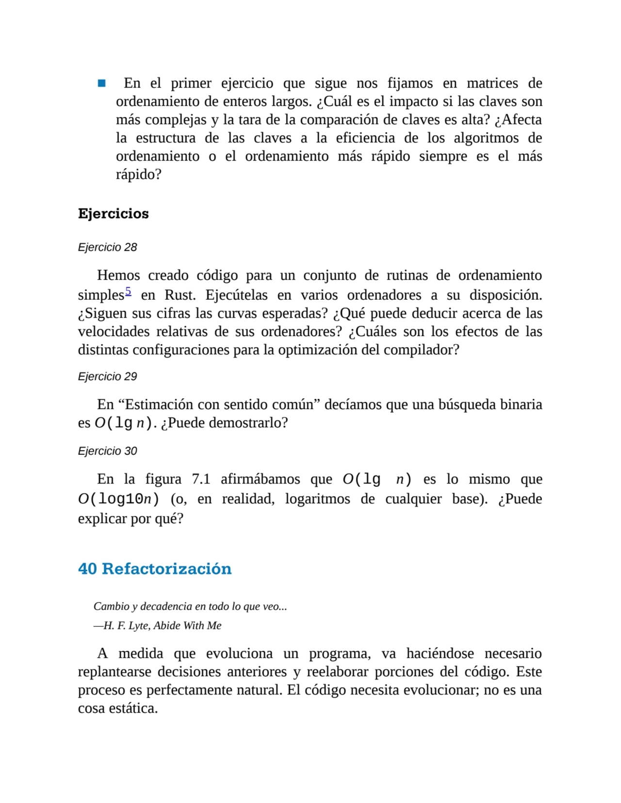 ■ En el primer ejercicio que sigue nos fijamos en matrices de
ordenamiento de enteros largos. ¿Cuá…