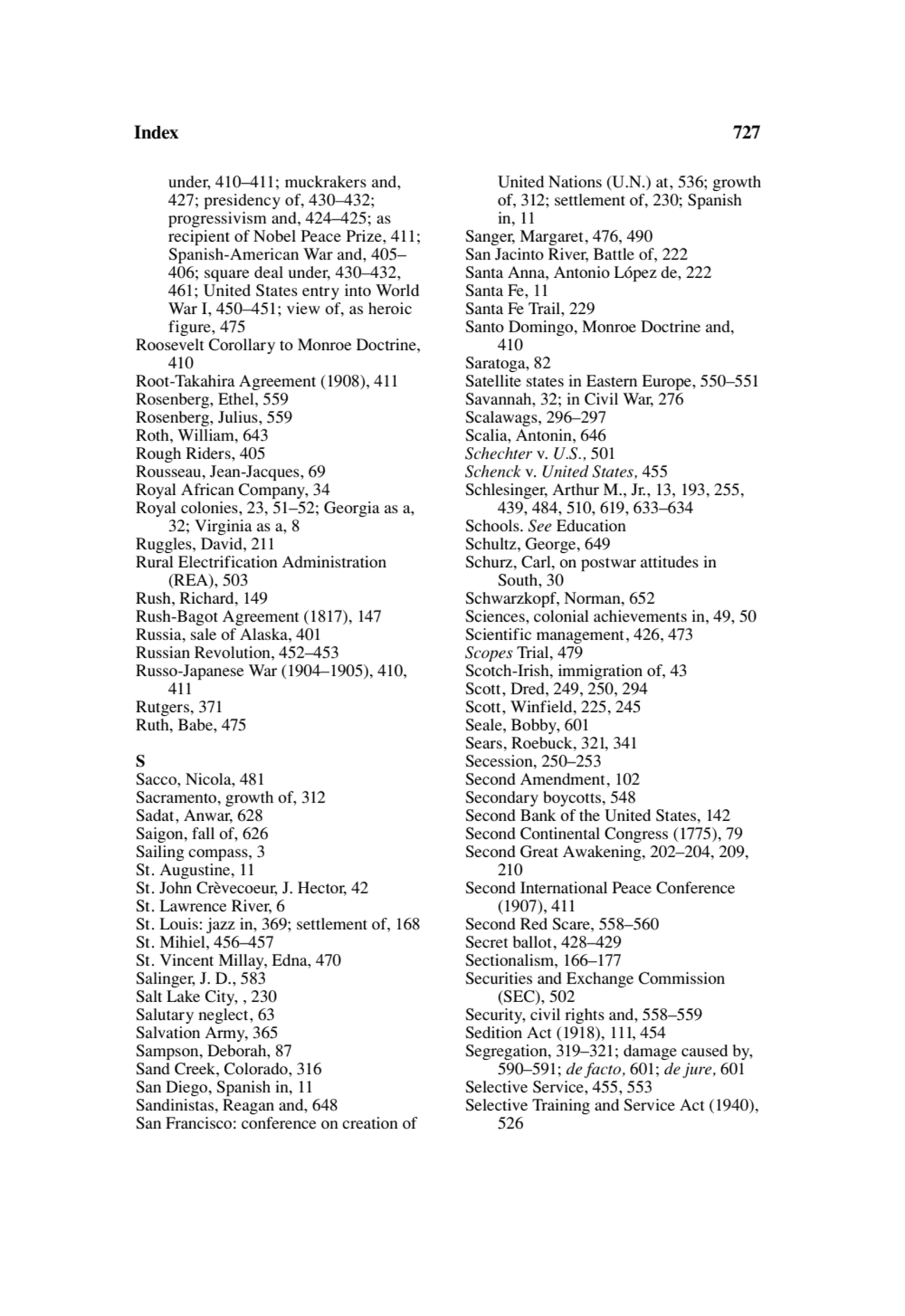 Index 727
under, 410–411; muckrakers and, 
427; presidency of, 430–432; 
progressivism and, 424–…