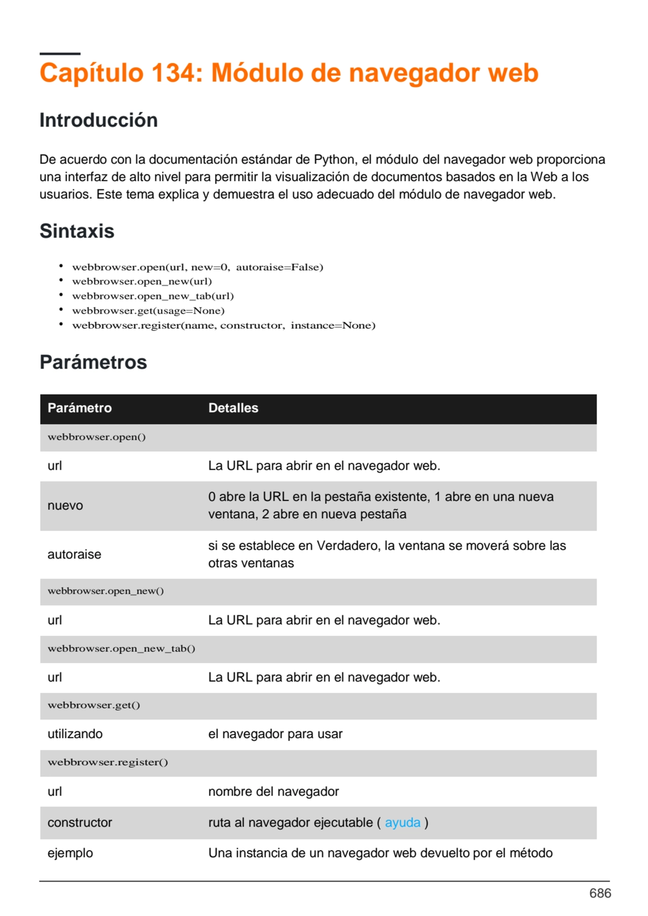 686
Capítulo 134: Módulo de navegador web
Introducción
De acuerdo con la documentación estándar …