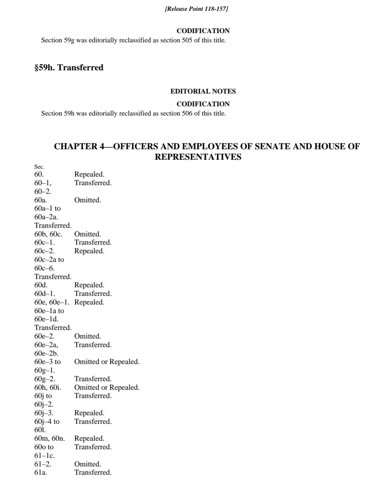 61a. Transferred.
61–2. Omitted.
60o to Transferred.
61–1c.
60m, 60n. Repealed.
60j–4 to Trans…