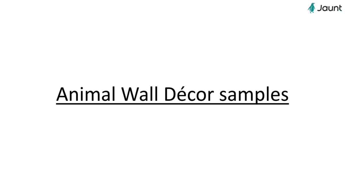 Designing Unique Animal Décor