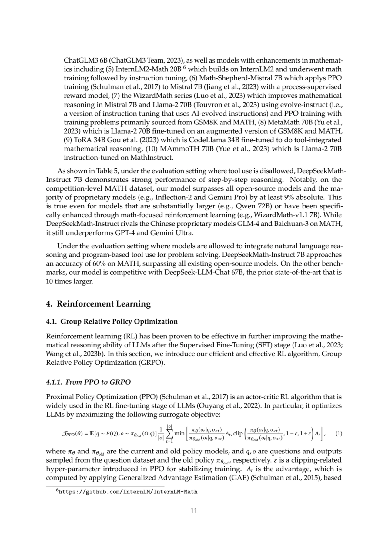 ChatGLM3 6B (ChatGLM3 Team, 2023), as well as models with enhancements in mathematics including (5…