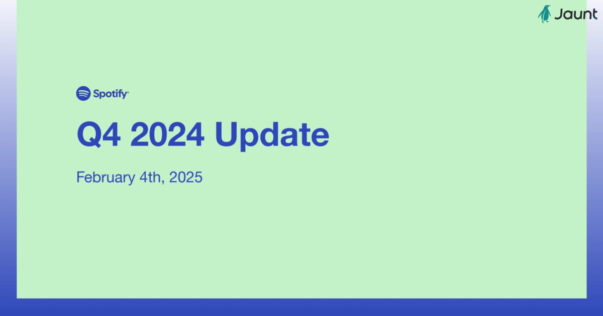 Q4 2024 Update Spotify Feb 4 