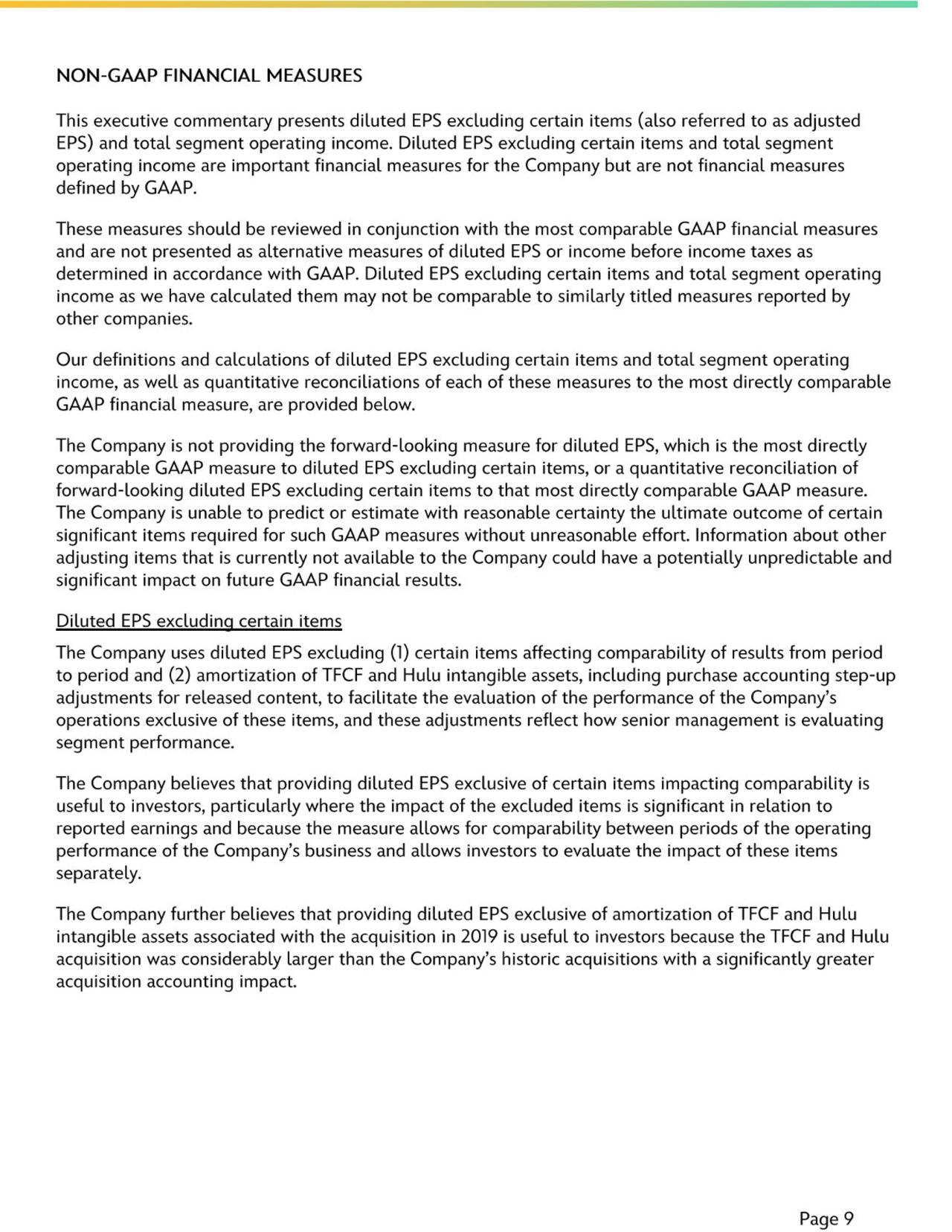 Disney's Q3 FY25 Earnings: Management Commentary - Page 10