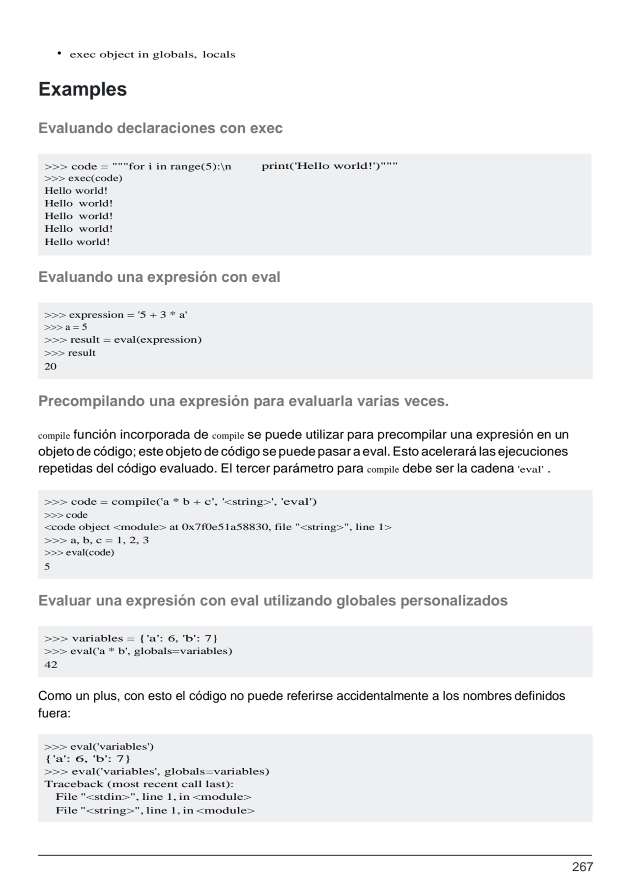 267
>>> expression = '5 + 3 * a'
>>> a = 5
>>> result = eval(expression)
>>> result 
20
>>> c…