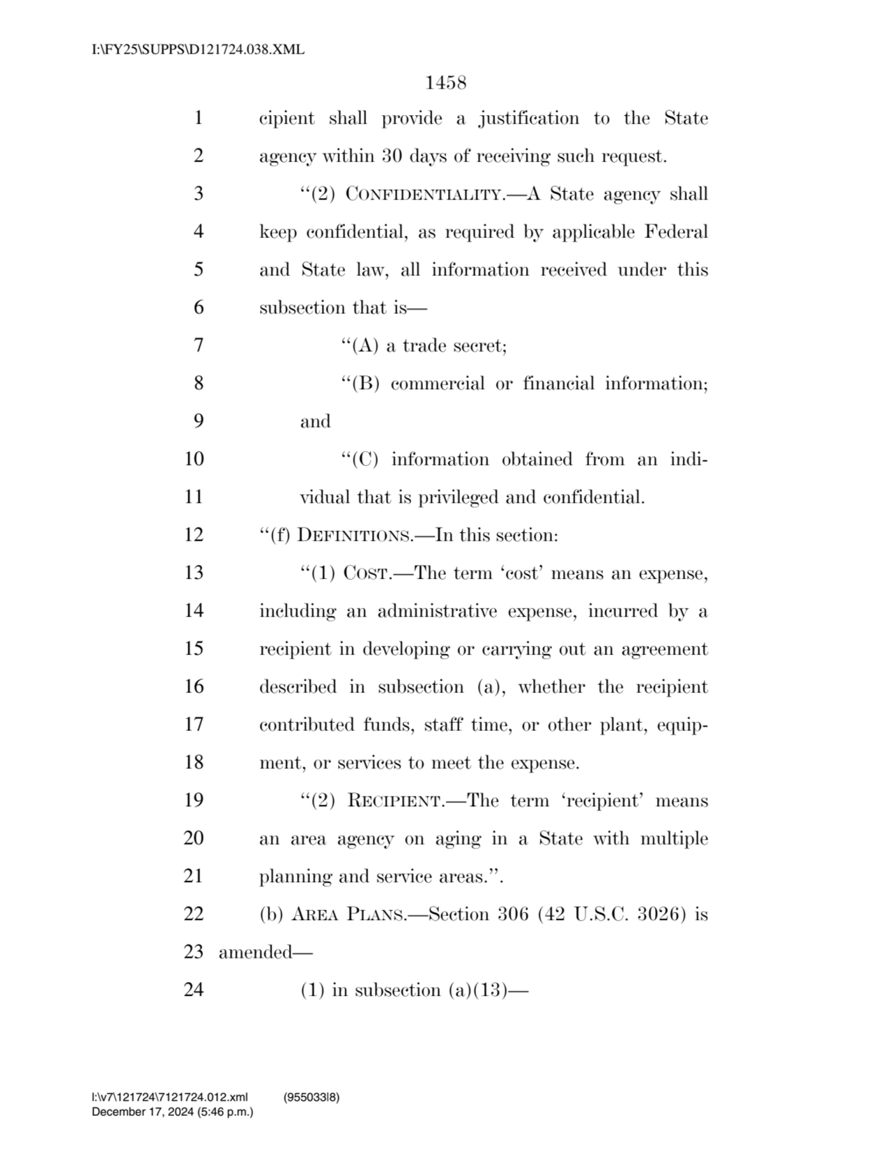 1458 
1 cipient shall provide a justification to the State 
2 agency within 30 days of receiving …