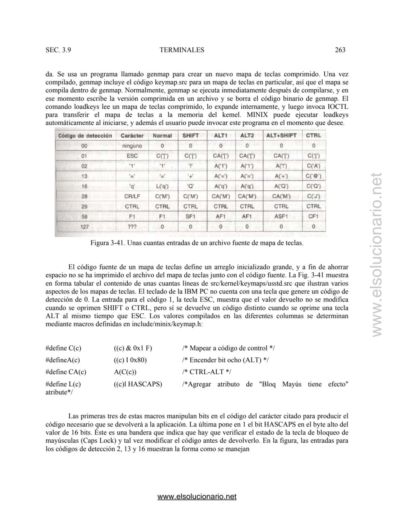 SEC. 3.9 TERMINALES 263 
da. Se usa un programa llamado genmap para crear un nuevo mapa de teclas …