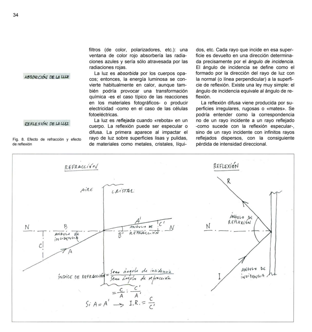 34
Fig. 8. Efecto de refracción y efecto 
de reflexión
filtros (de color, polarizadores, etc.): …