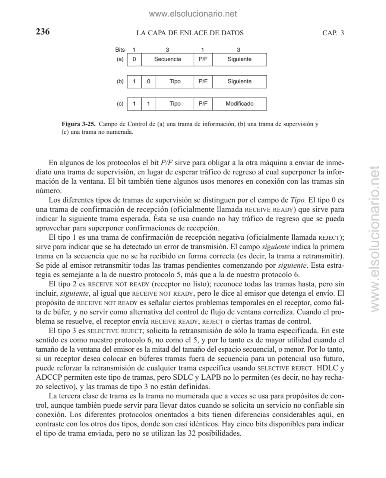 En algunos de los protocolos el bit P/F sirve para obligar a la otra máquina a enviar de inmediato…